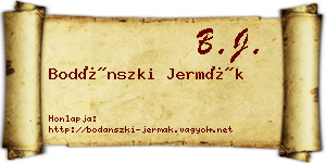 Bodánszki Jermák névjegykártya